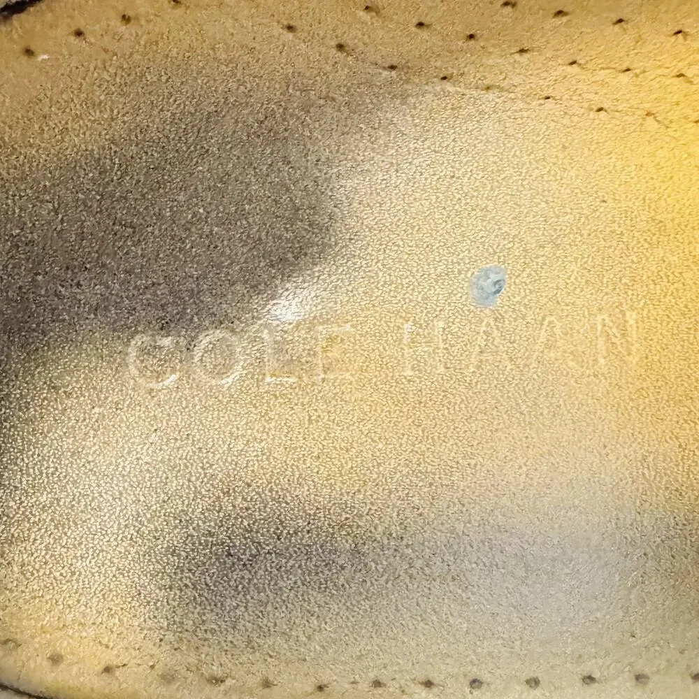 Cole Haan Shoes Mens 11.5 Black Leather Williams Longwing Brogue Wingtip Derby